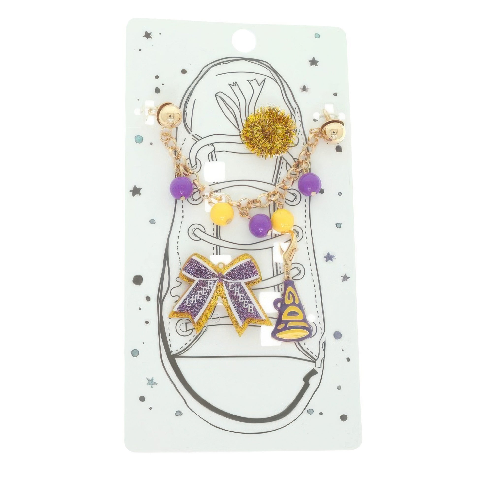 3pc Gameday Shoelace Charm Chain Set
