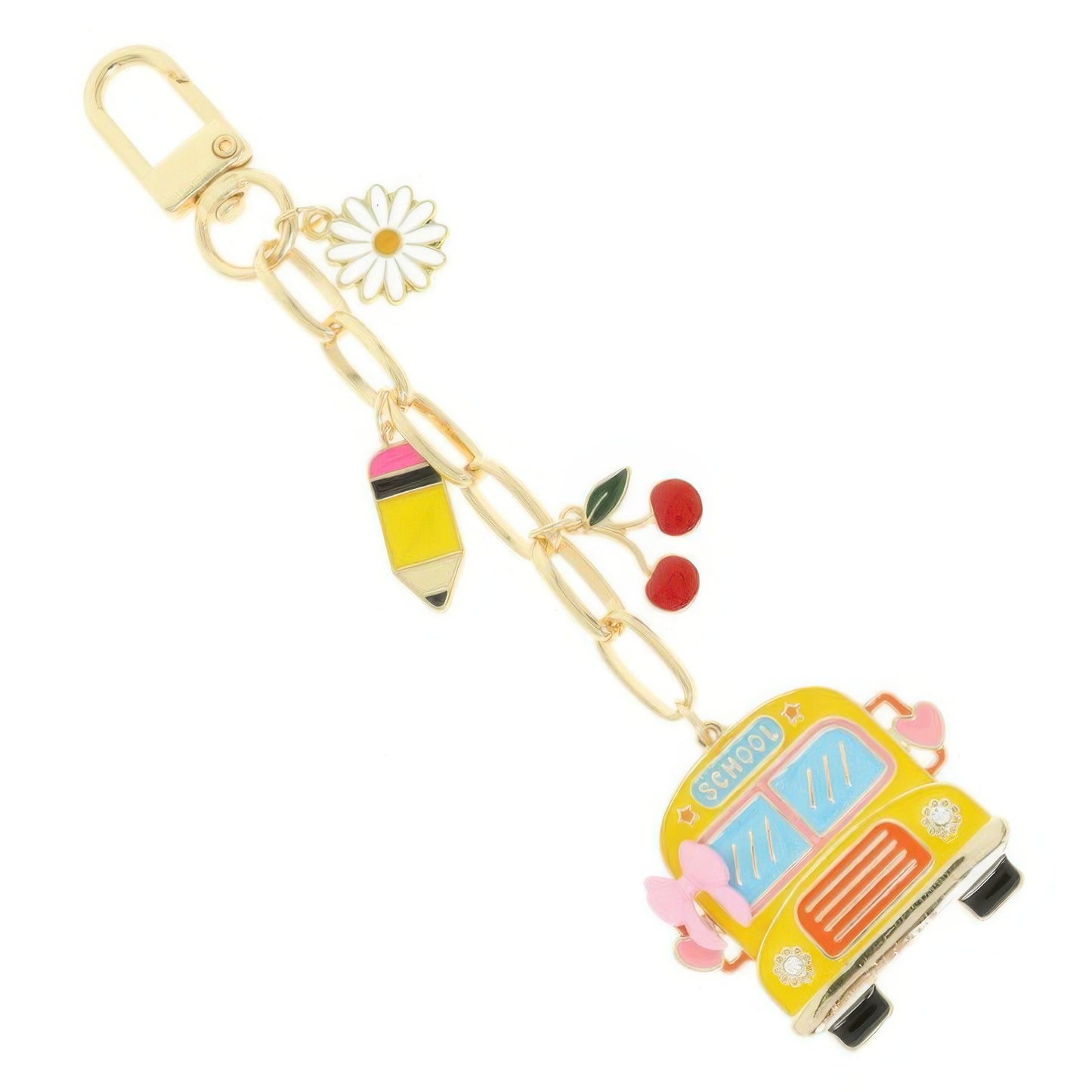 School Day Thme Bag Charm Keychain