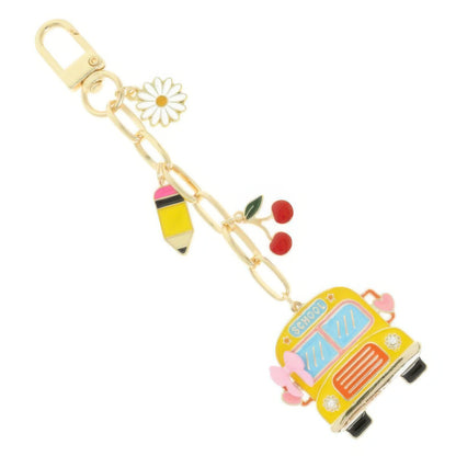 School Day Thme Bag Charm Keychain