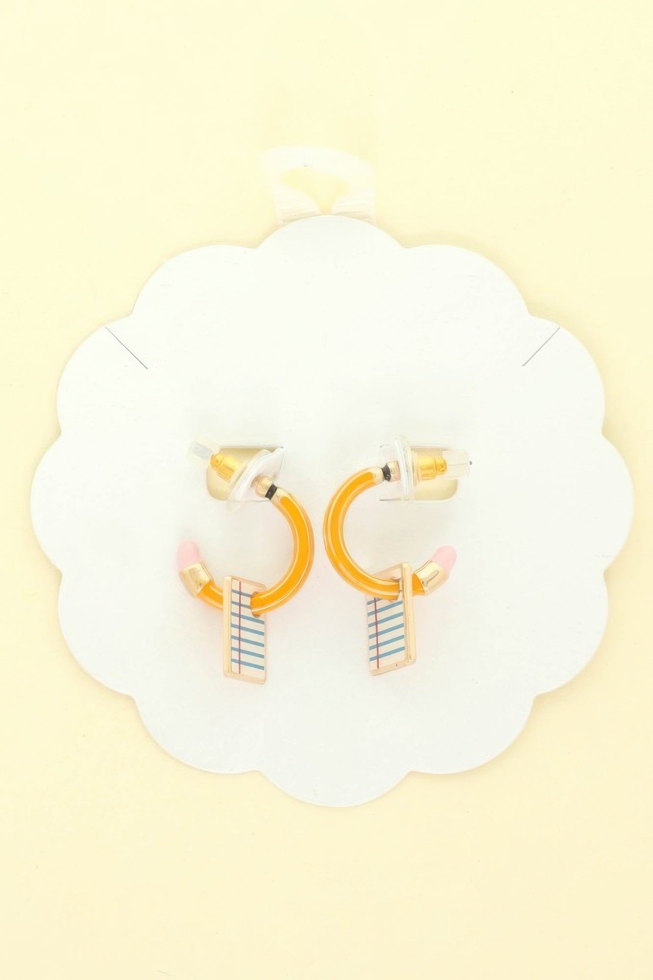School Pencil Notebook Cuff Earrings
