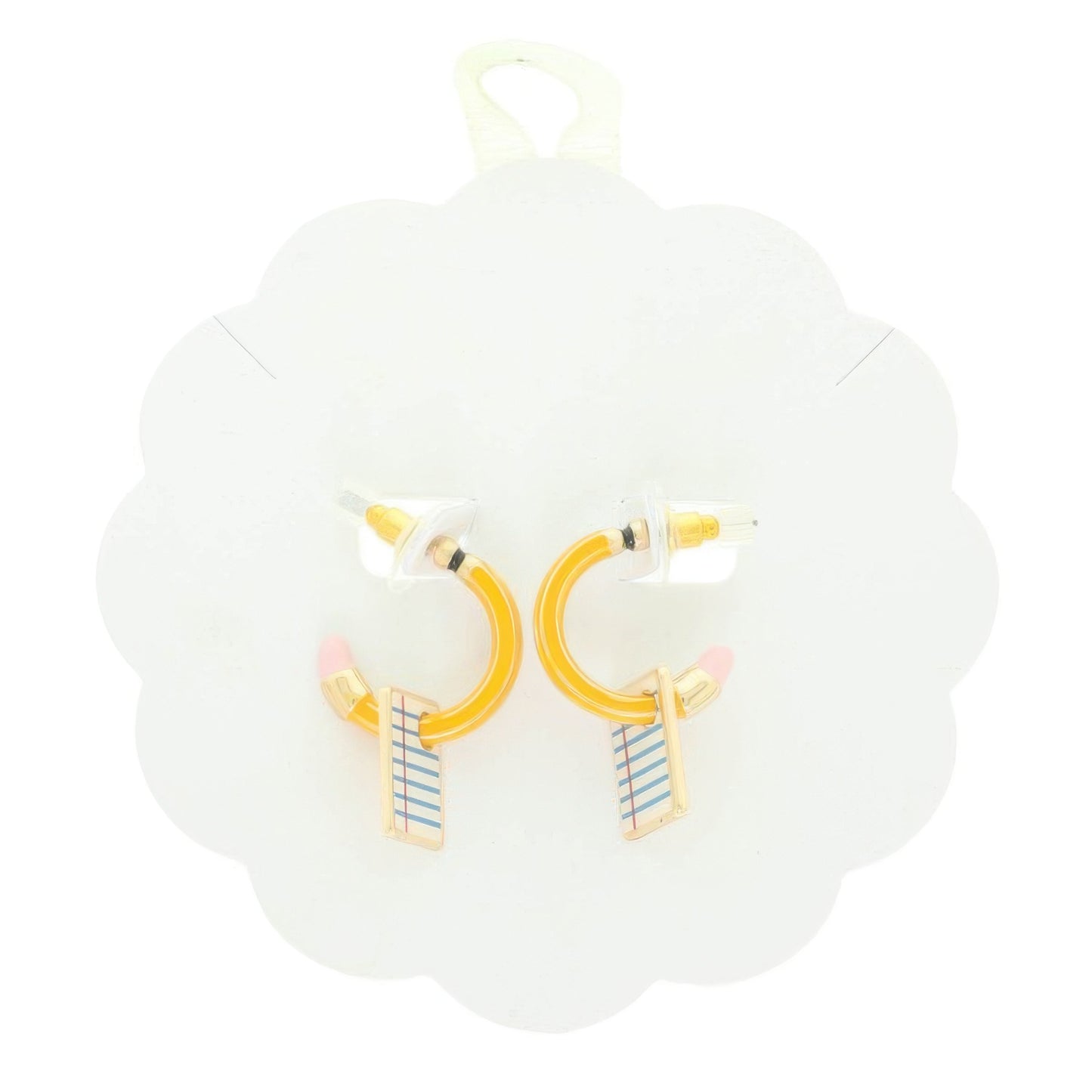 School Pencil Notebook Cuff Earrings