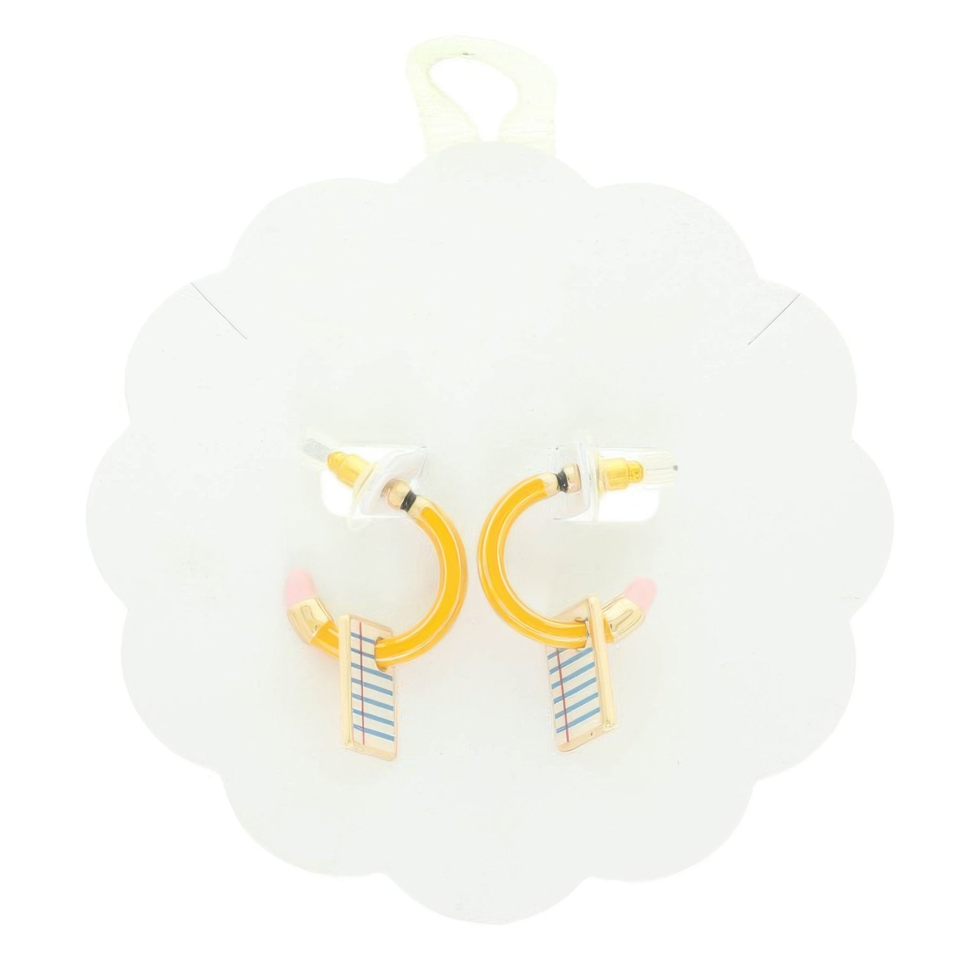 School Pencil Notebook Cuff Earrings