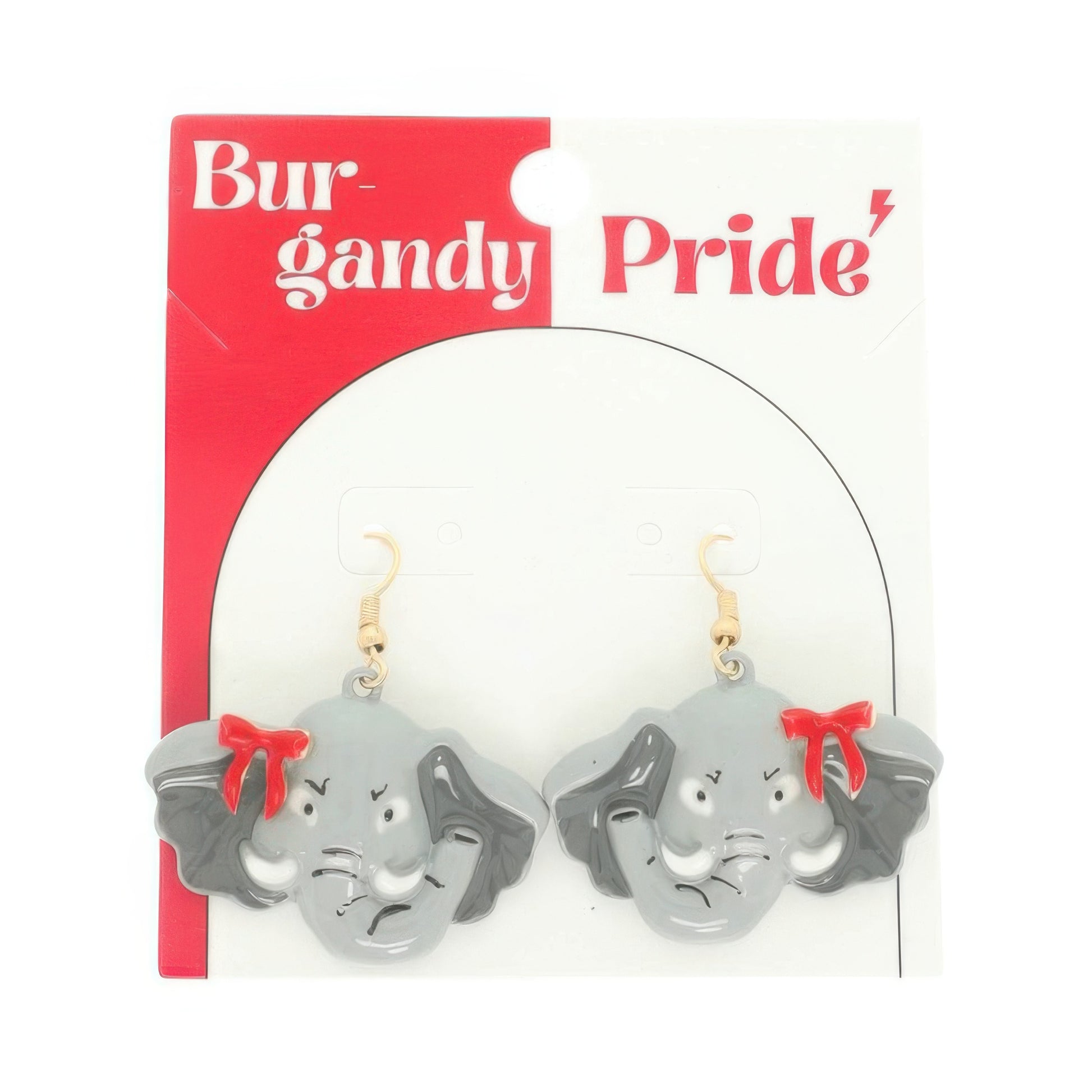 Gameday Elephant Mascot Drop Earrings