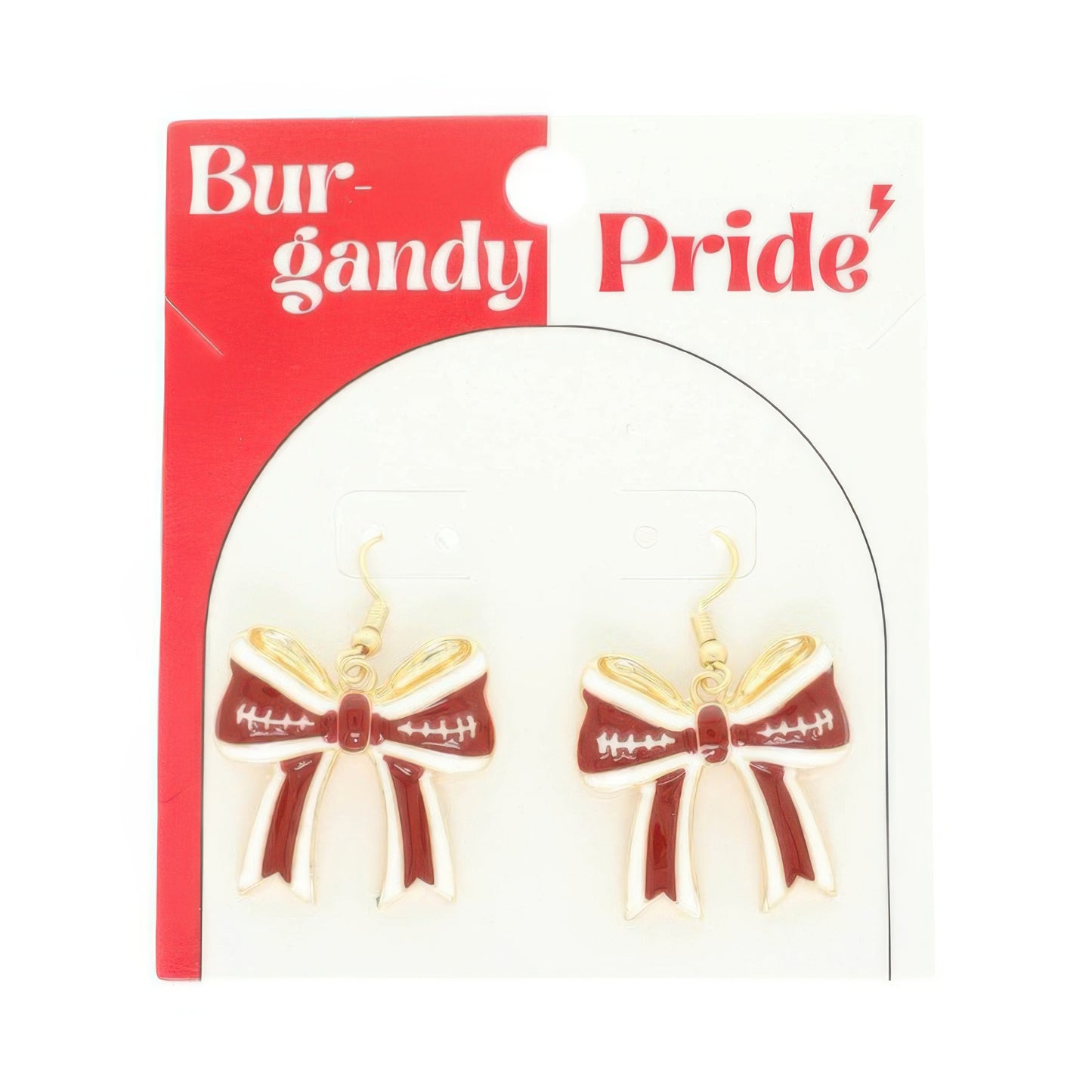Gameday Cheer Chevron Bow Earrings