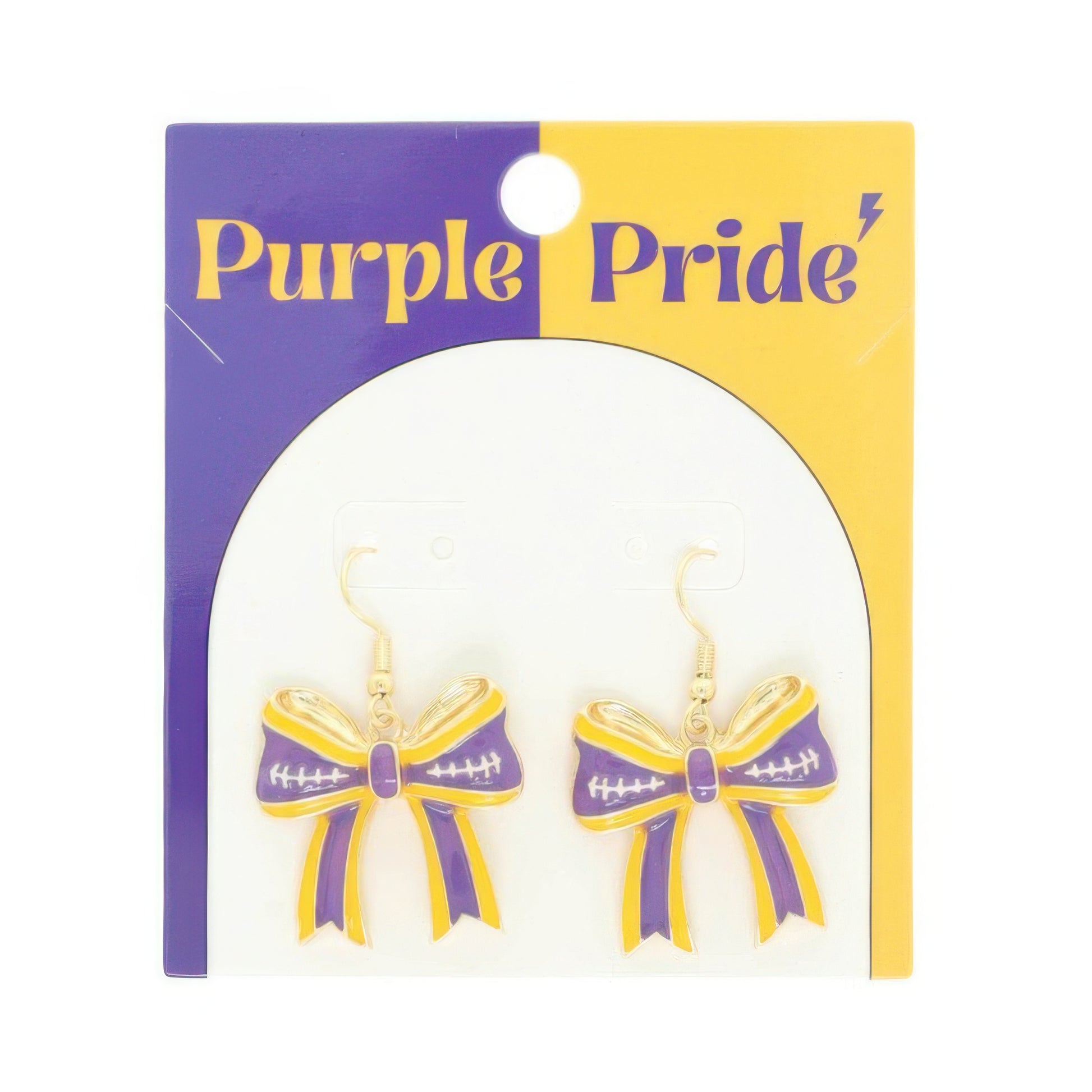 Gameday Cheer Chevron Bow Earrings