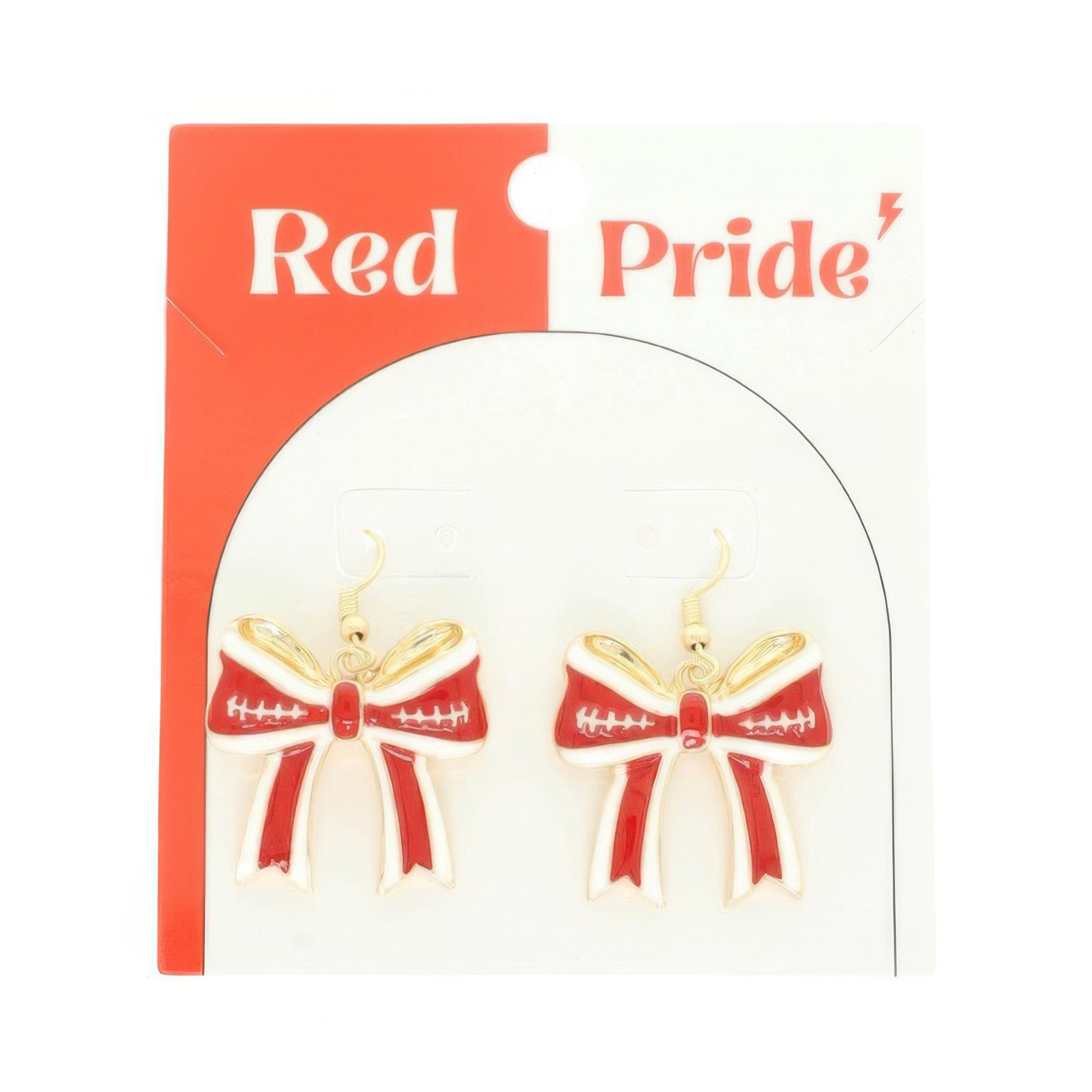 Gameday Cheer Chevron Bow Earrings