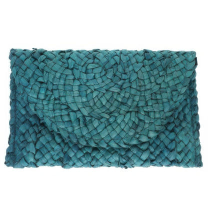 Straw Woven Raffia Clutch Handbag