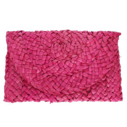 Straw Woven Raffia Clutch Handbag