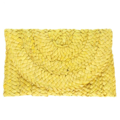 Straw Woven Raffia Clutch Handbag