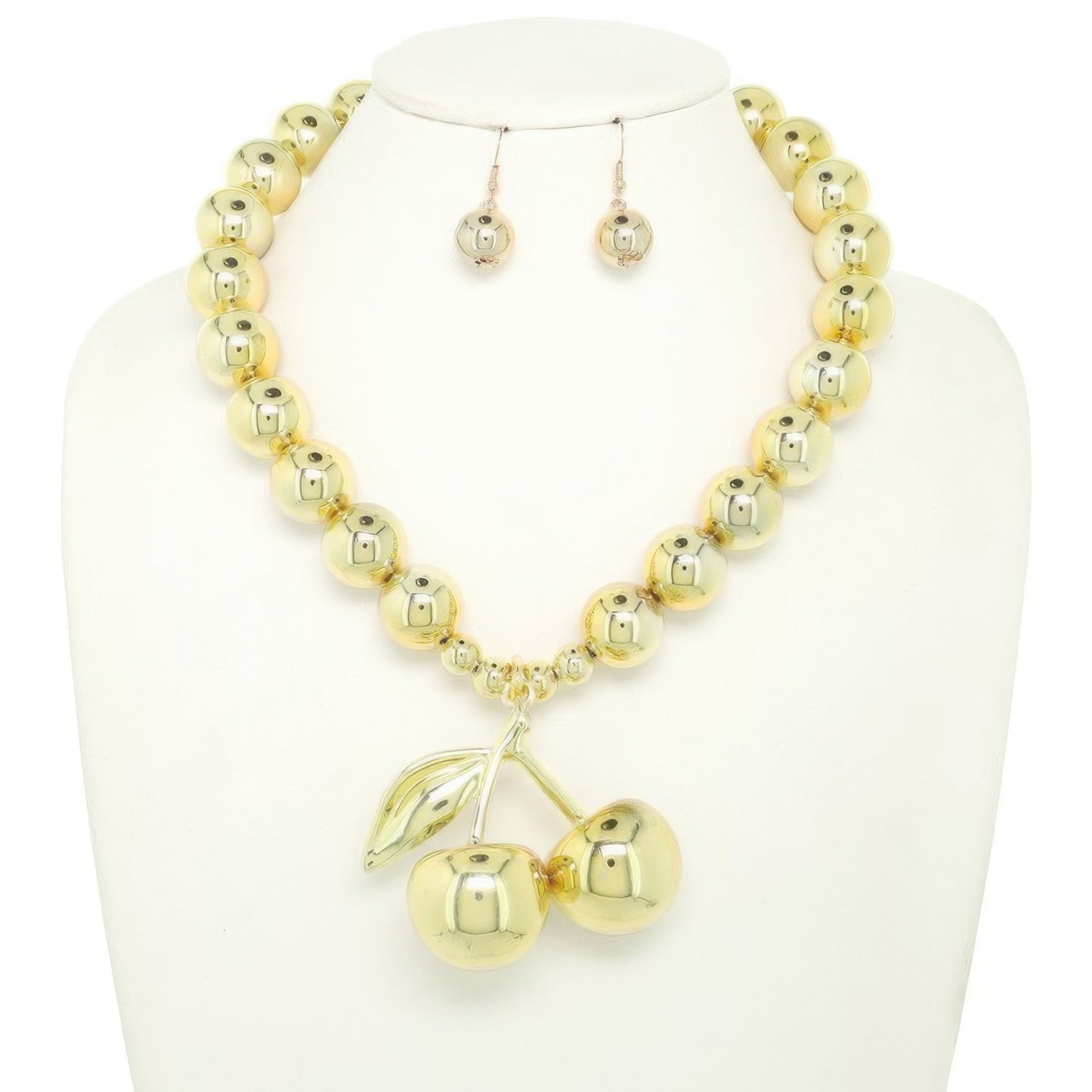 Polished Cherry Pendant Necklace Set