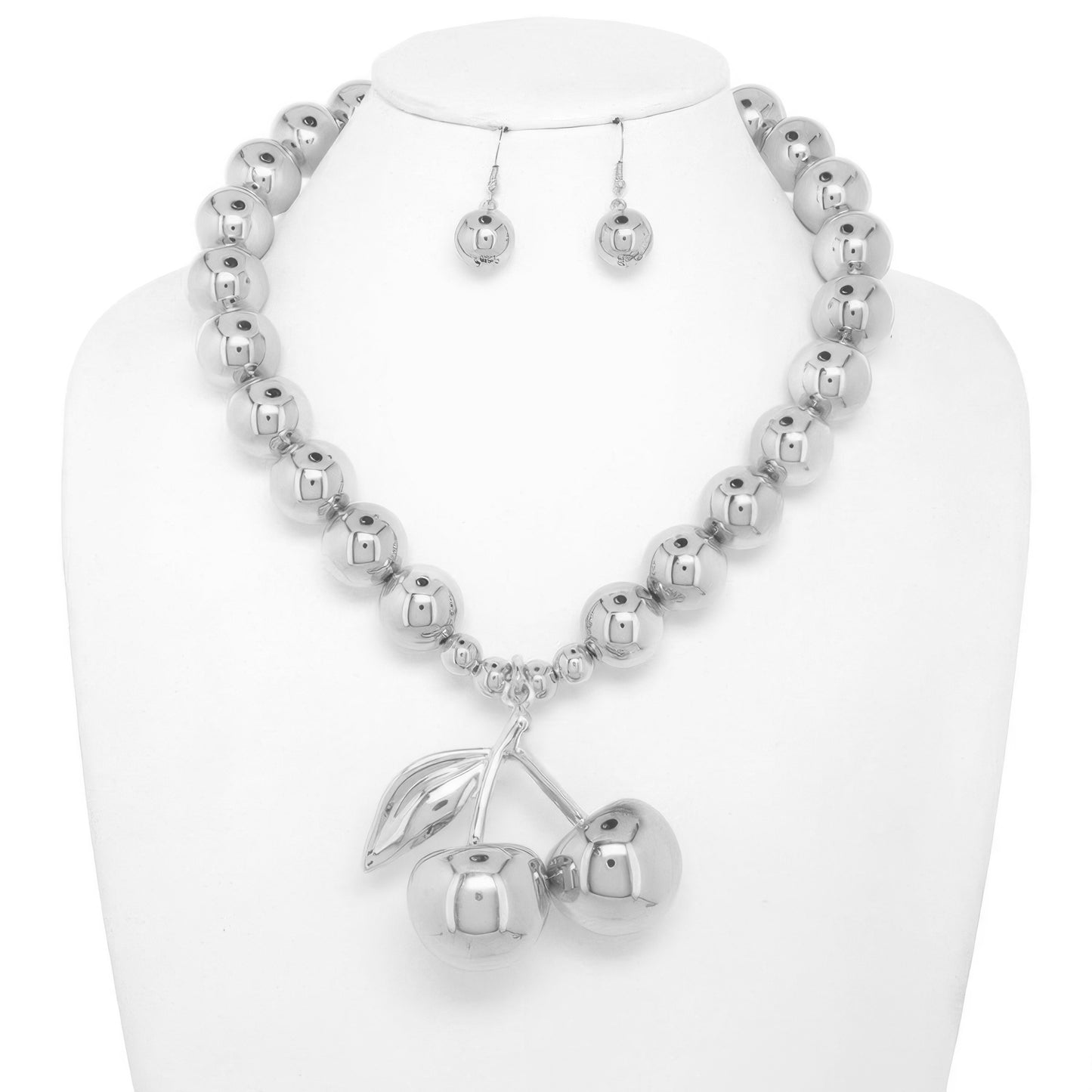 Polished Cherry Pendant Necklace Set
