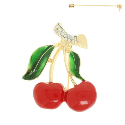 Cherry Resin Brooch Pin