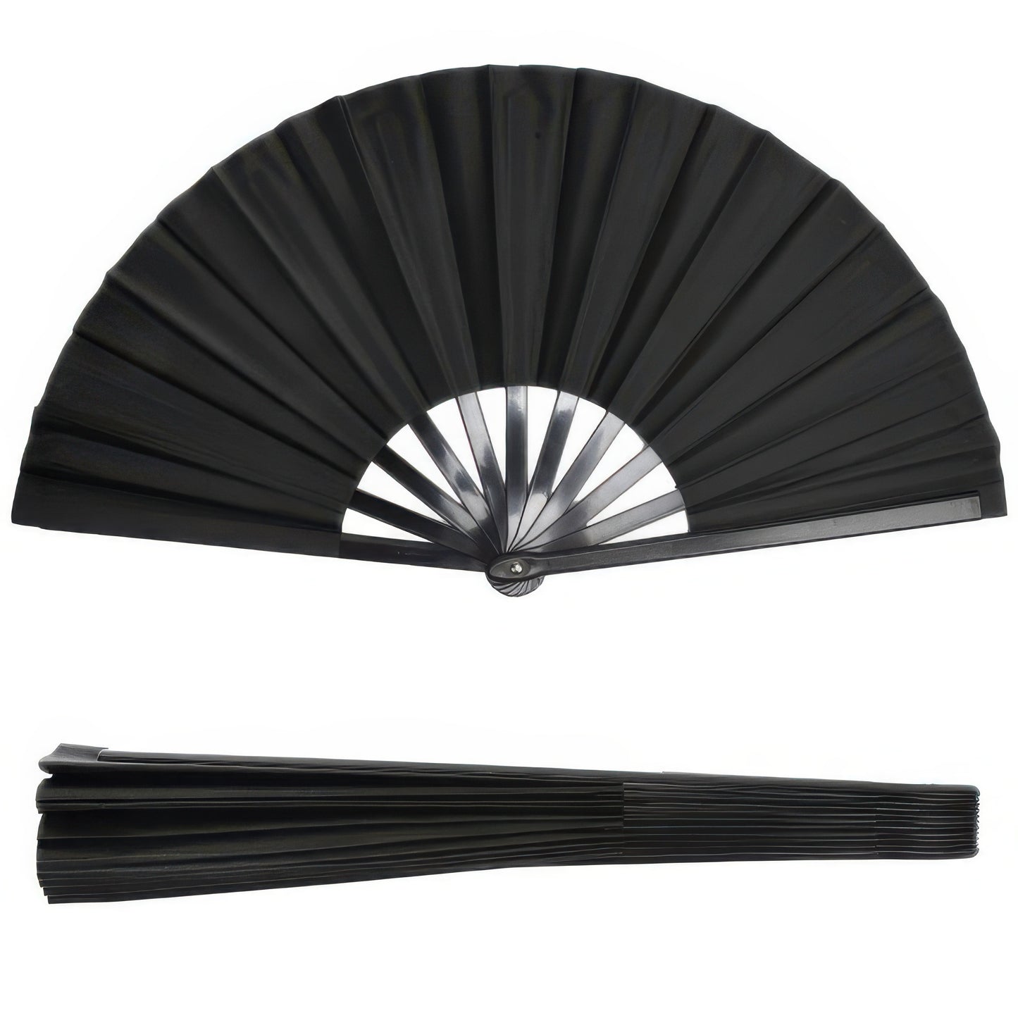 Vibrant Solid Color Folding Hand Fan