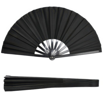 Vibrant Solid Color Folding Hand Fan