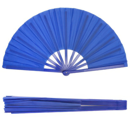 Vibrant Solid Color Folding Hand Fan