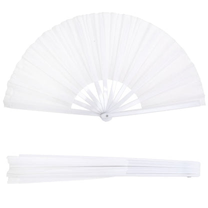 Vibrant Solid Color Folding Hand Fan