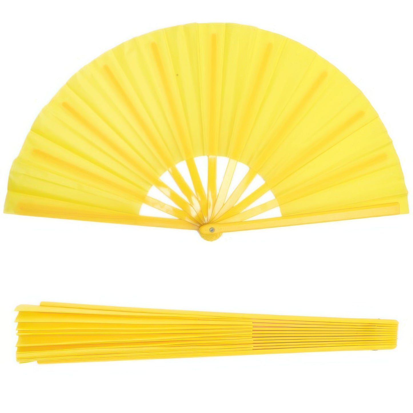 Vibrant Solid Color Folding Hand Fan
