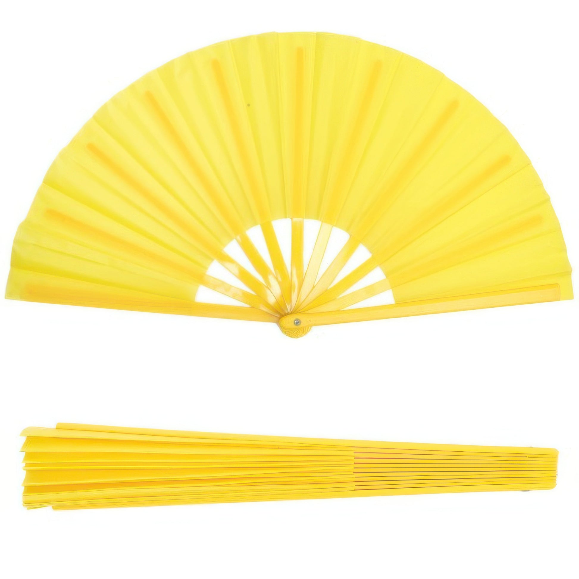 Vibrant Solid Color Folding Hand Fan