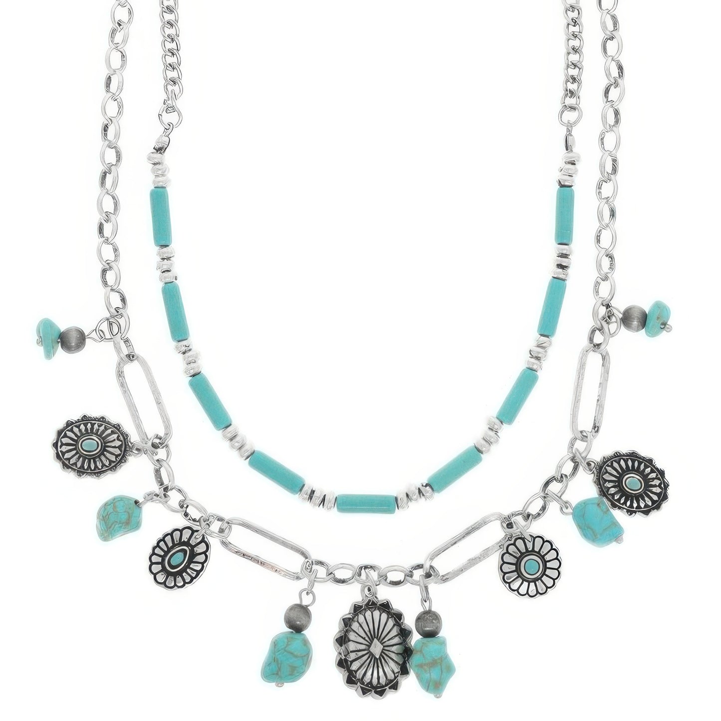 Western Theme Turquoise Necklace Set