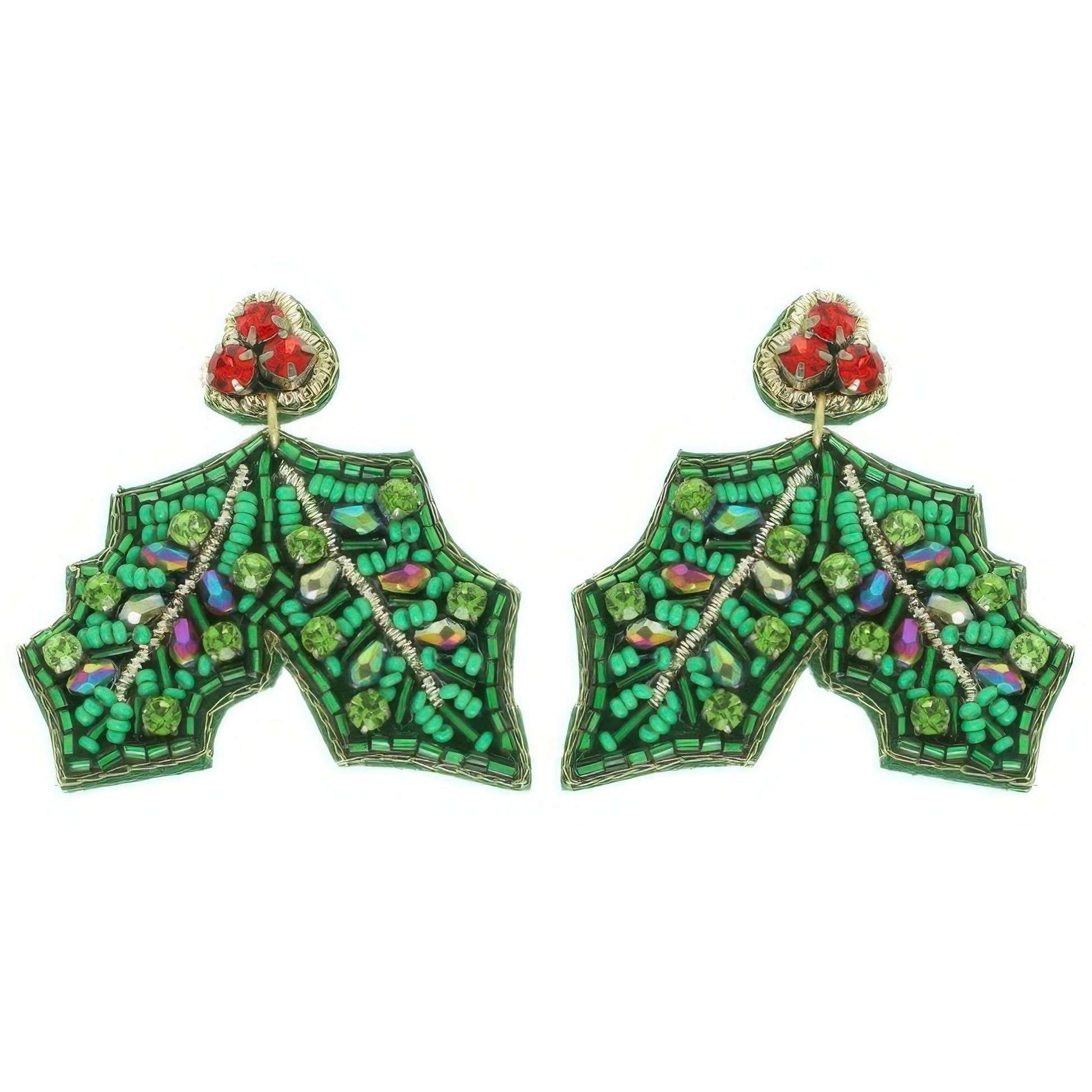 Christmas Mistletoe Post Earrings