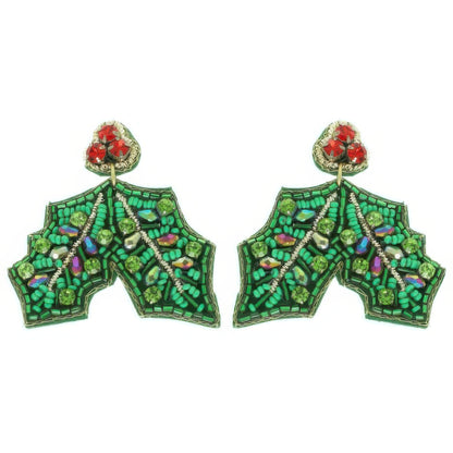 Christmas Mistletoe Post Earrings