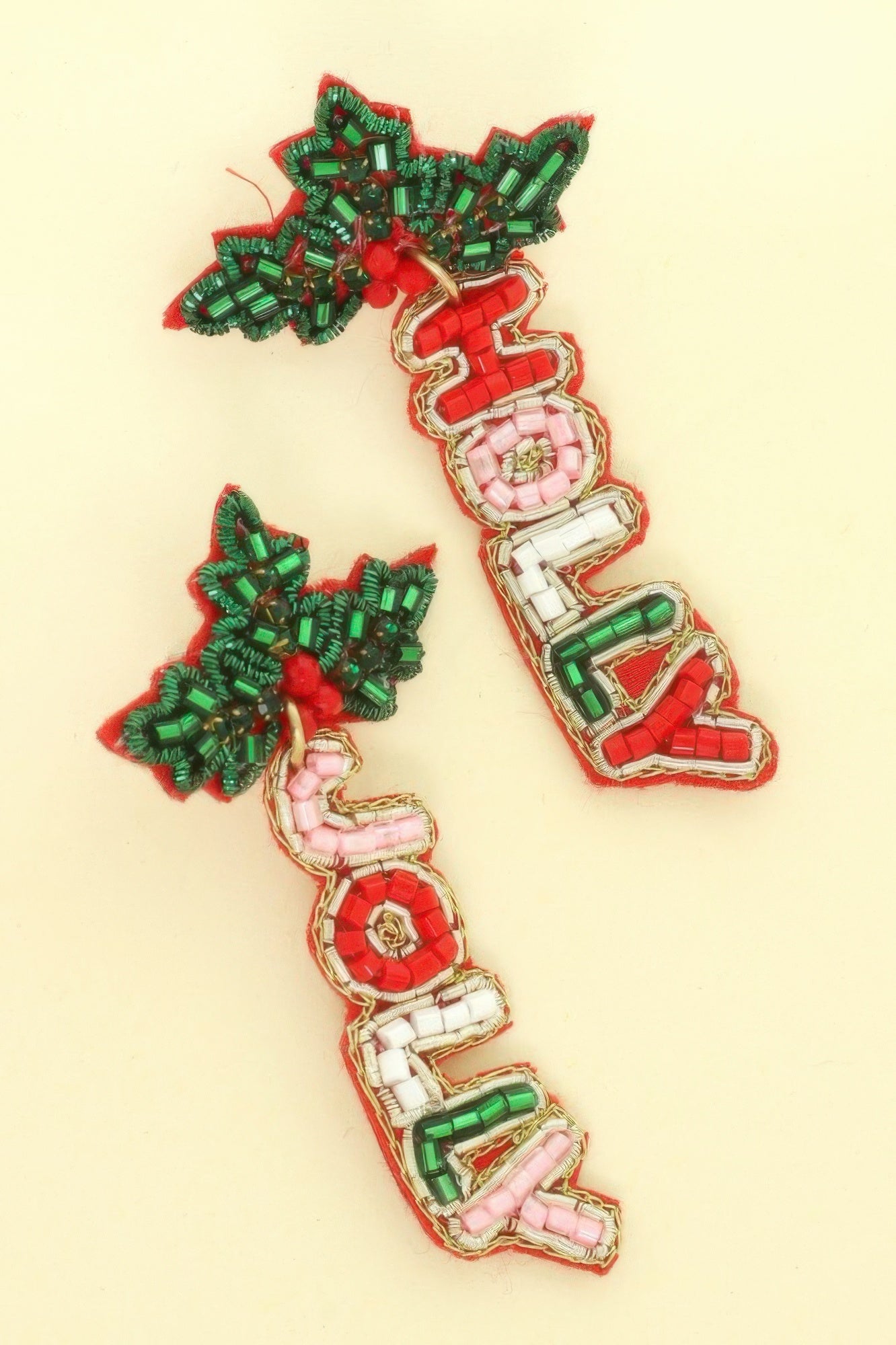 Christmas Mistletoe Holly Jolly Earrings