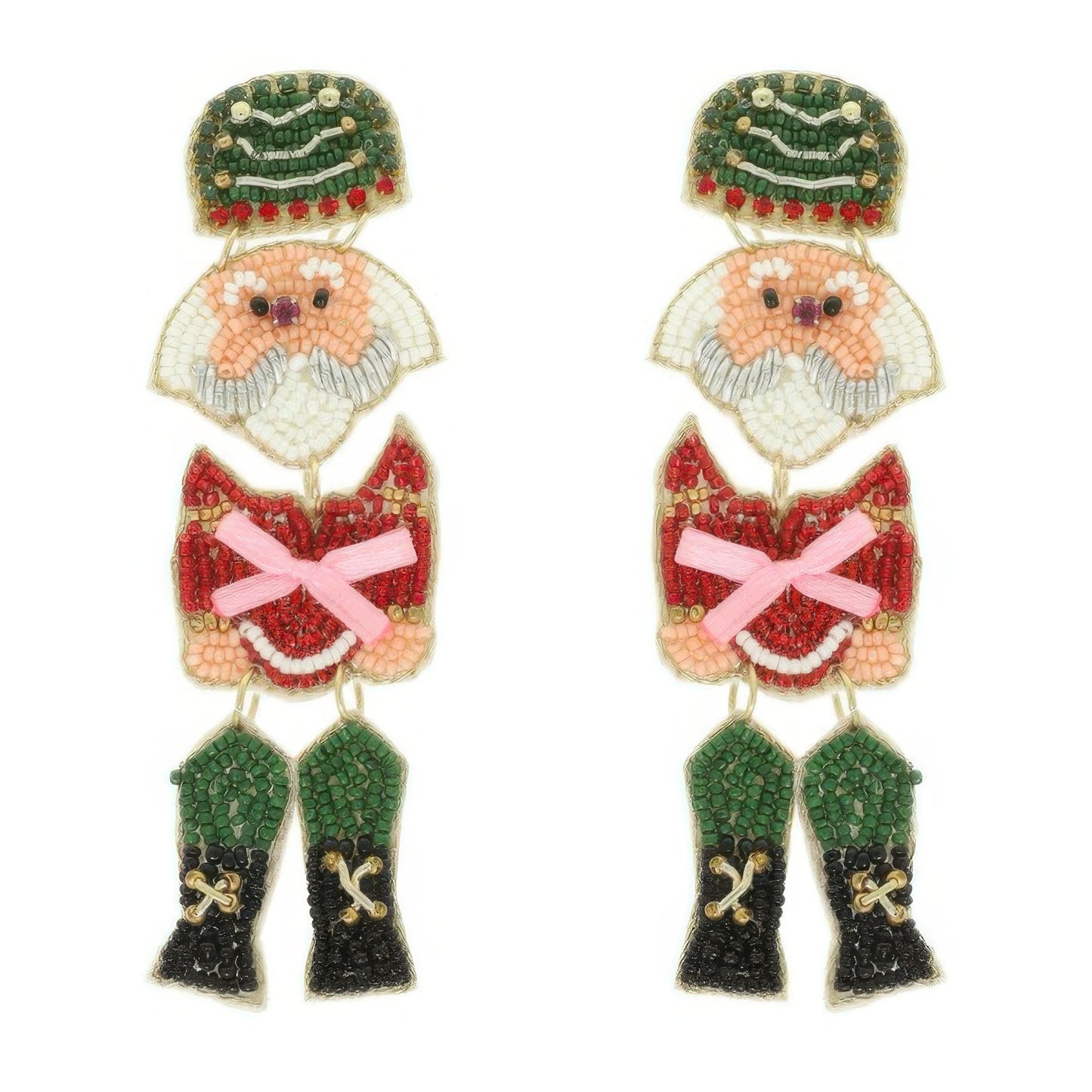 Christmas Nutcracker Seed Bead Earrings