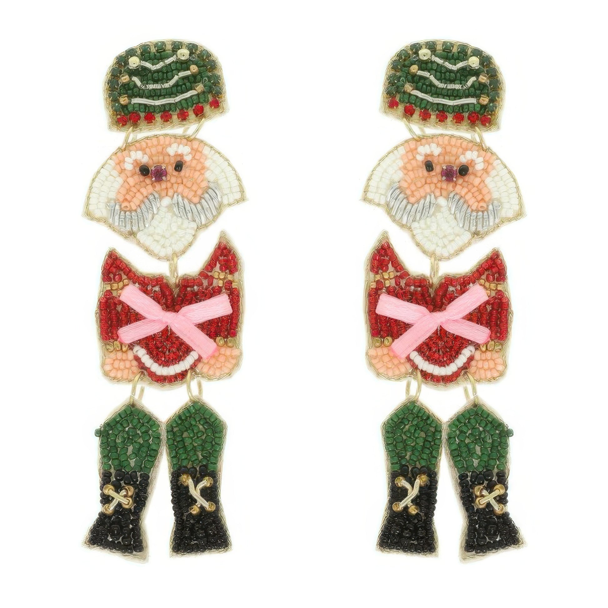 Christmas Nutcracker Seed Bead Earrings