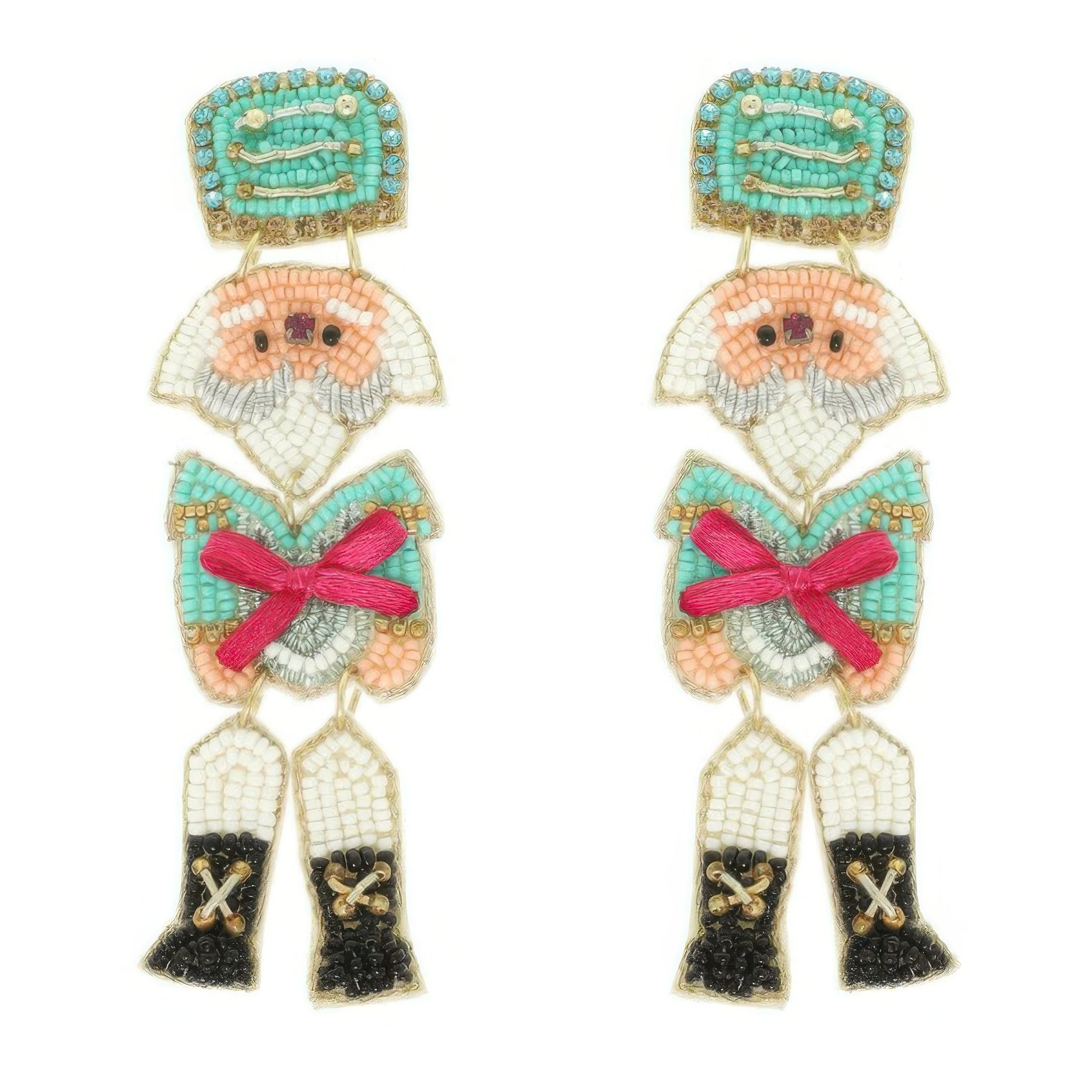 Christmas Nutcracker Seed Bead Earrings