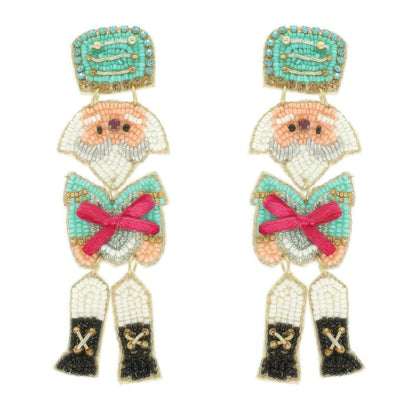Christmas Nutcracker Seed Bead Earrings