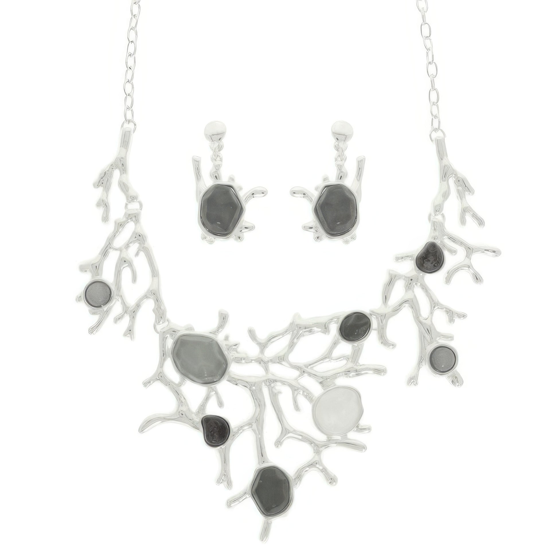 Acetate Resin Necklace Set With Earrings