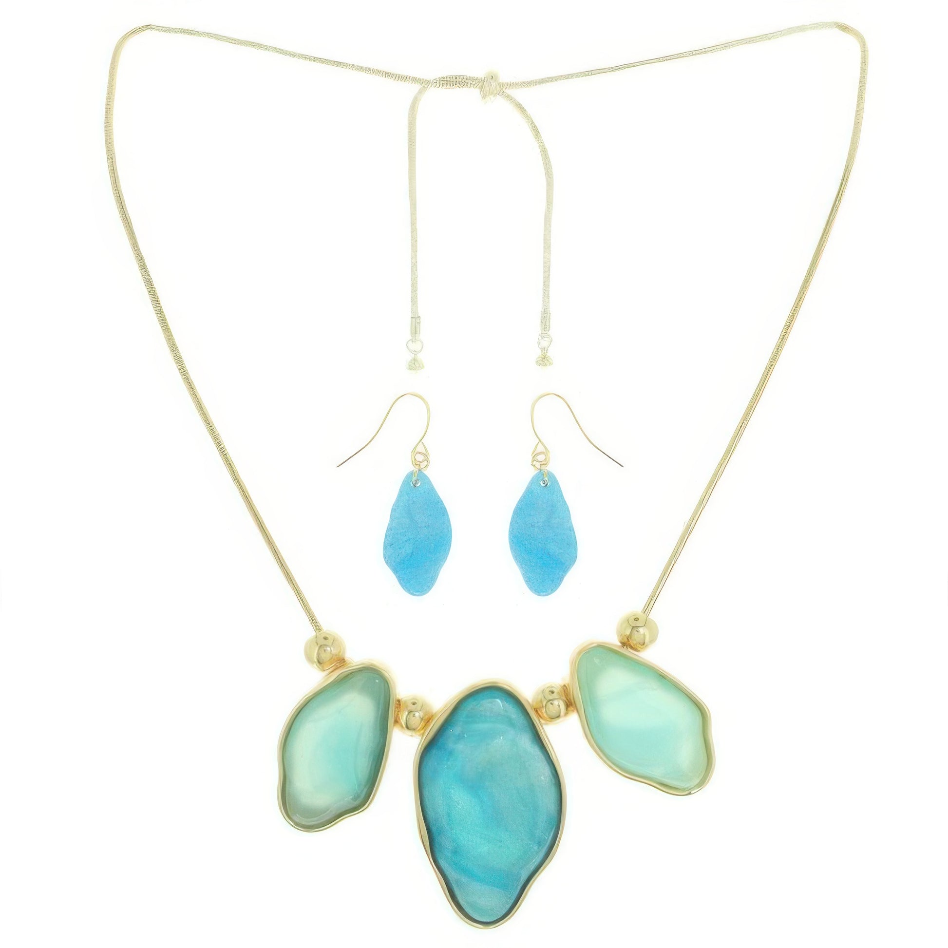 Acetate Resin Necklace Set With Earrings