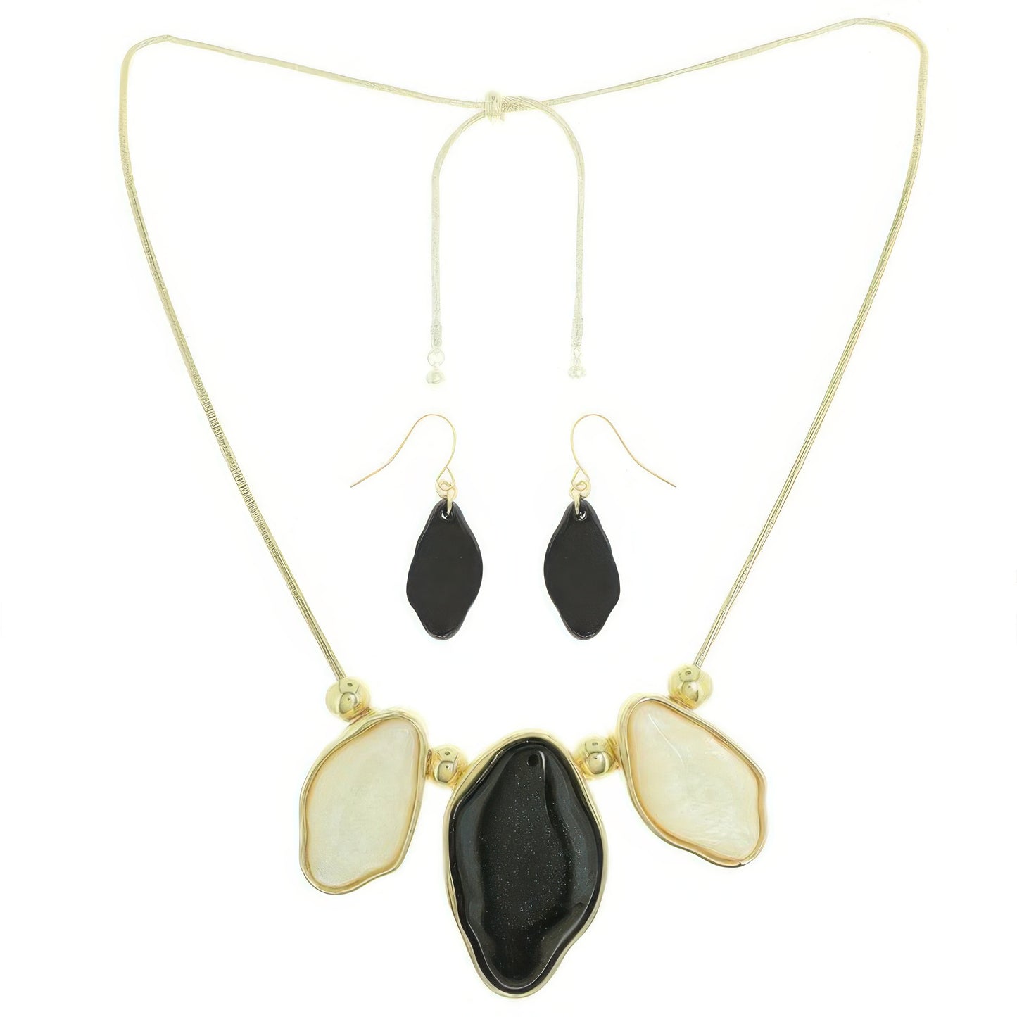 Acetate Resin Necklace Set With Earrings