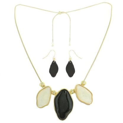 Acetate Resin Necklace Set With Earrings