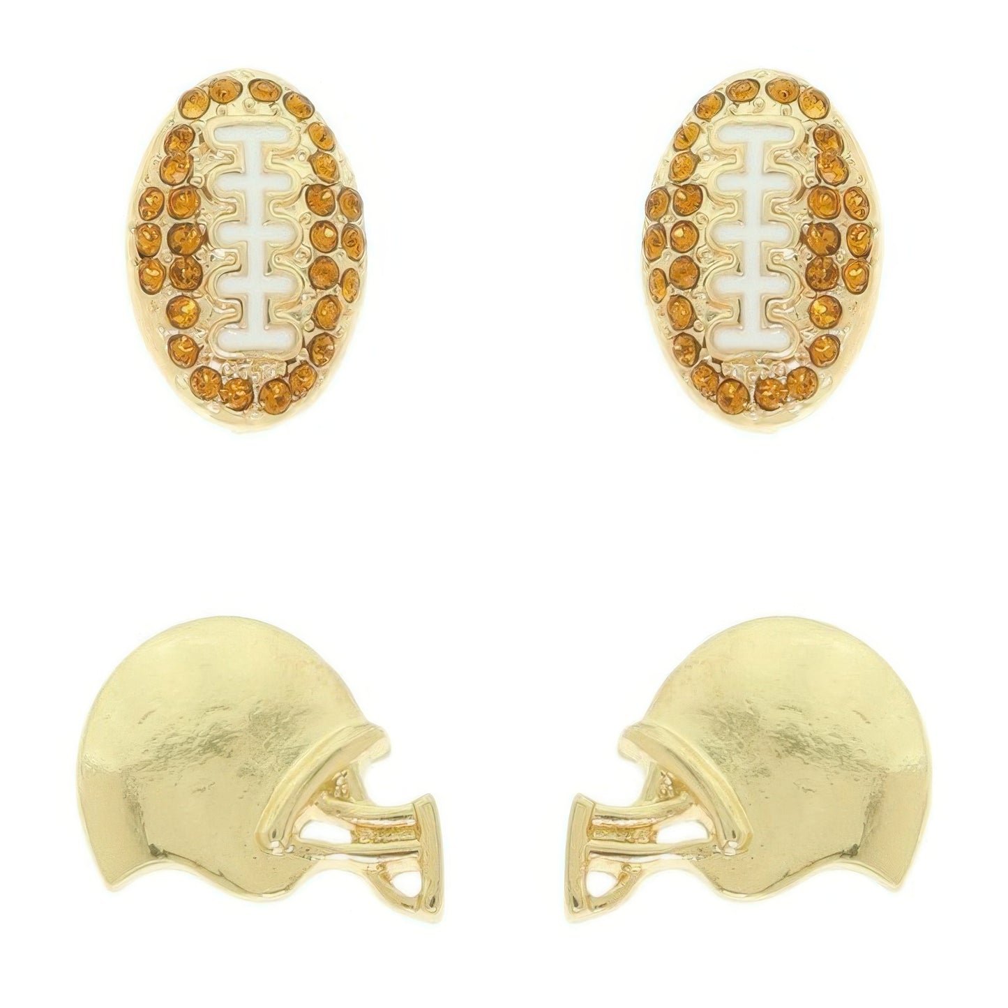 2-pair Sports Theme Assorted Earring Set