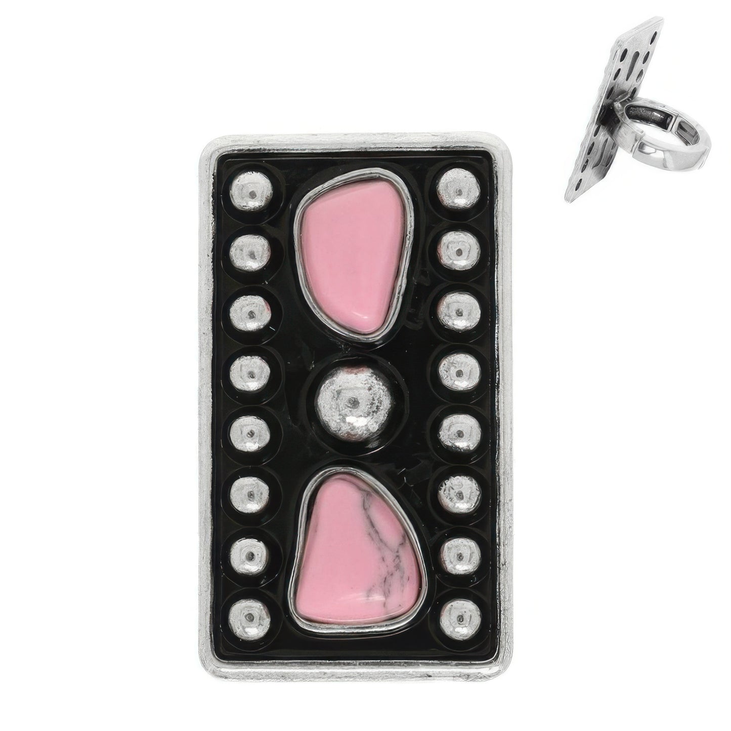 Western Jeweled Rectangle Stretch Ring