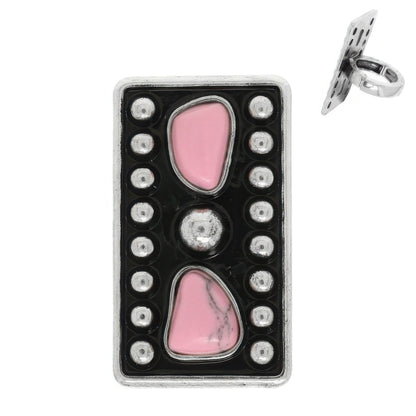 Western Jeweled Rectangle Stretch Ring