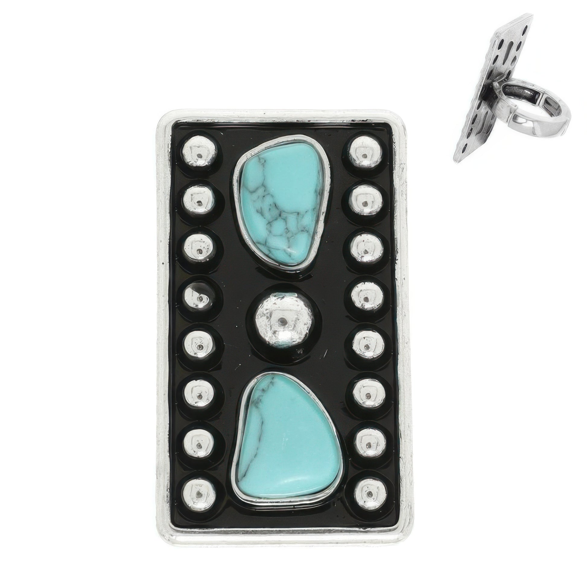 Western Jeweled Rectangle Stretch Ring