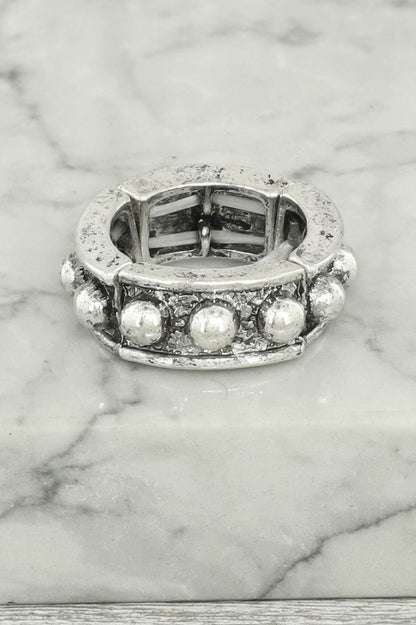 Western Bubble Beaded Stretch Ring