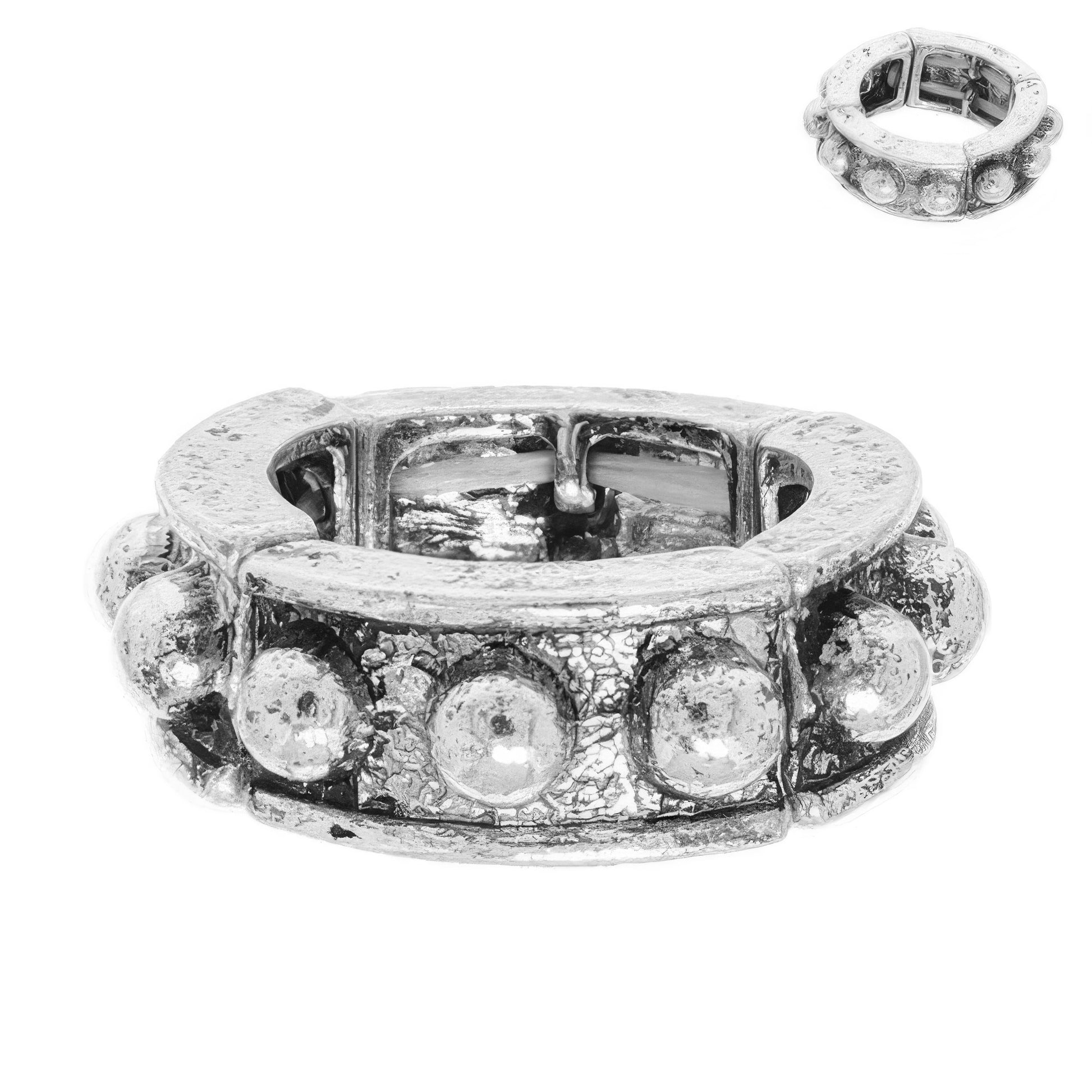 Western Bubble Beaded Stretch Ring