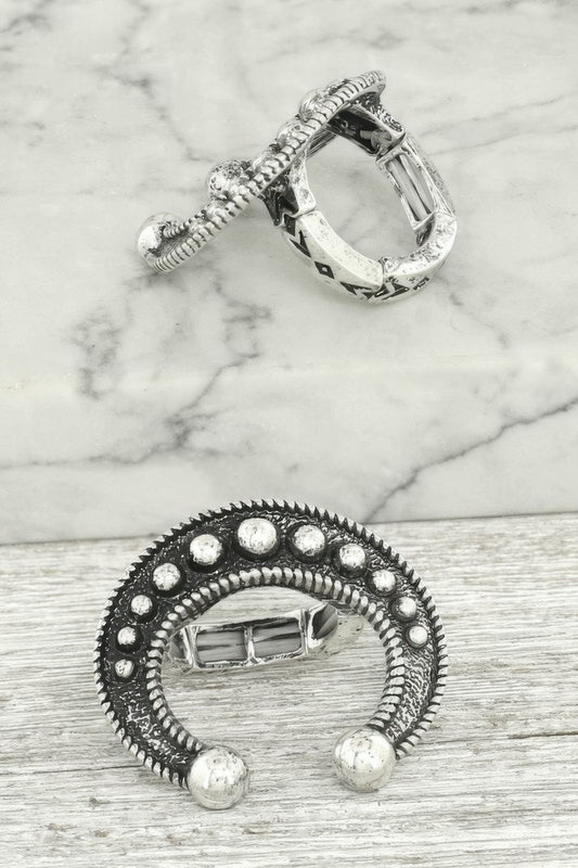 Western Squash Blossom Stretch Ring