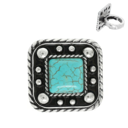 Western Bubble Jeweled Stretch Ring