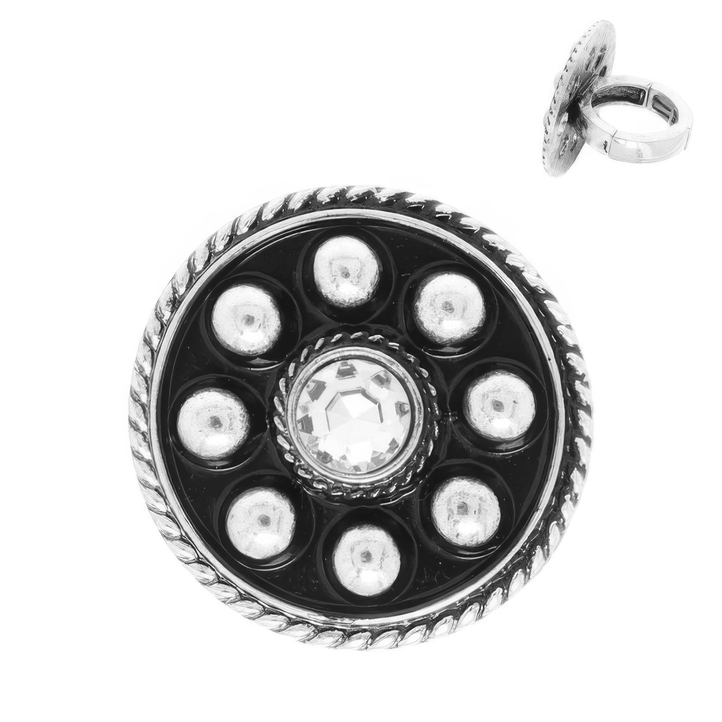 Western Bubble Jeweled Stretch Ring