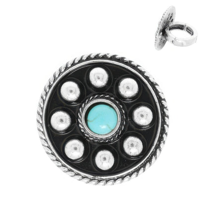 Western Bubble Jeweled Stretch Ring