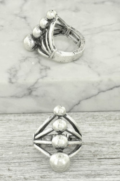 Western Bubble Textured Stretch Ring