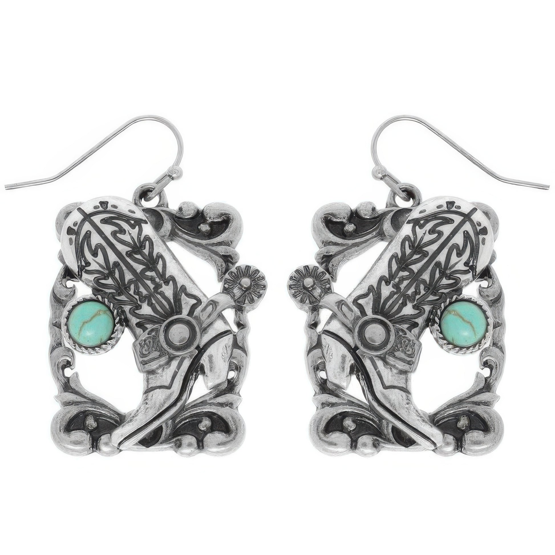 Western Cowboy Boots Dangle Earrings