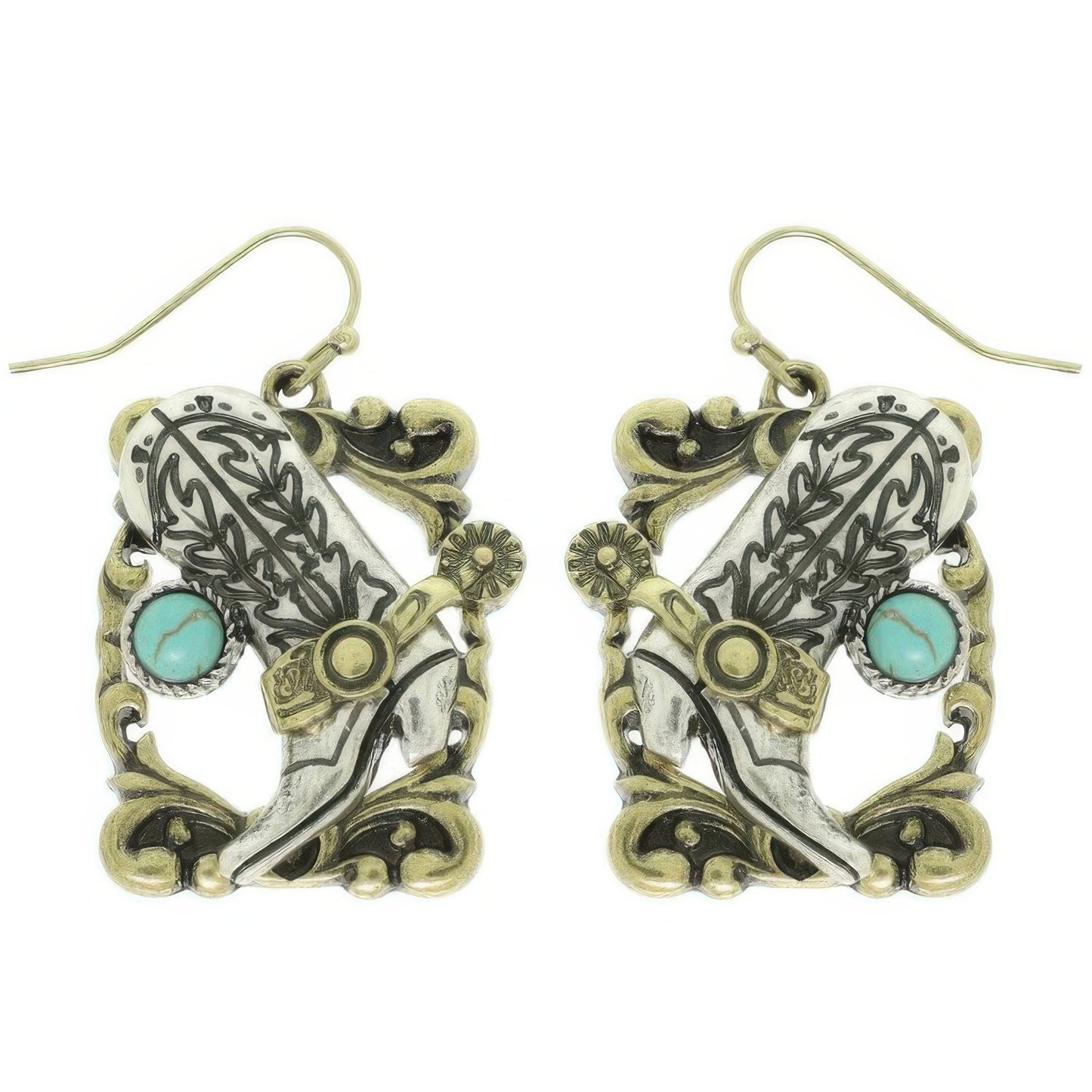 Western Cowboy Boots Dangle Earrings
