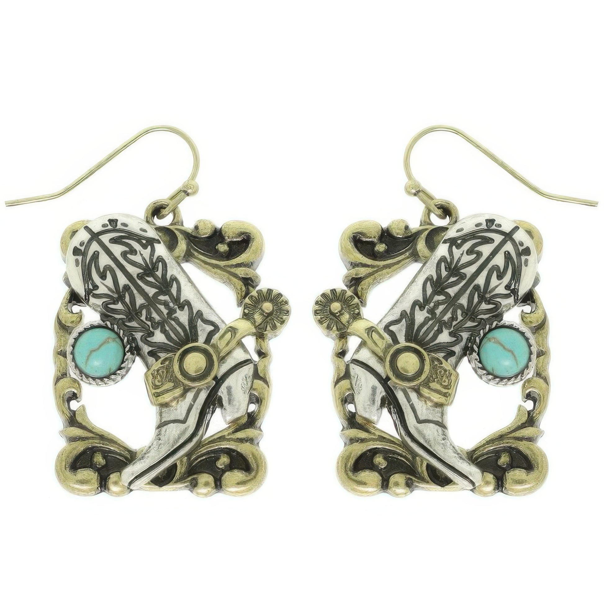 Western Cowboy Boots Dangle Earrings