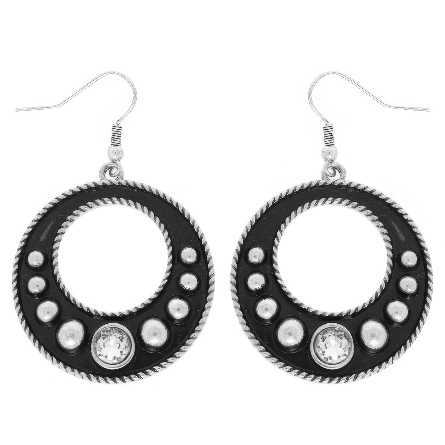 Western Oval Concho Earrings