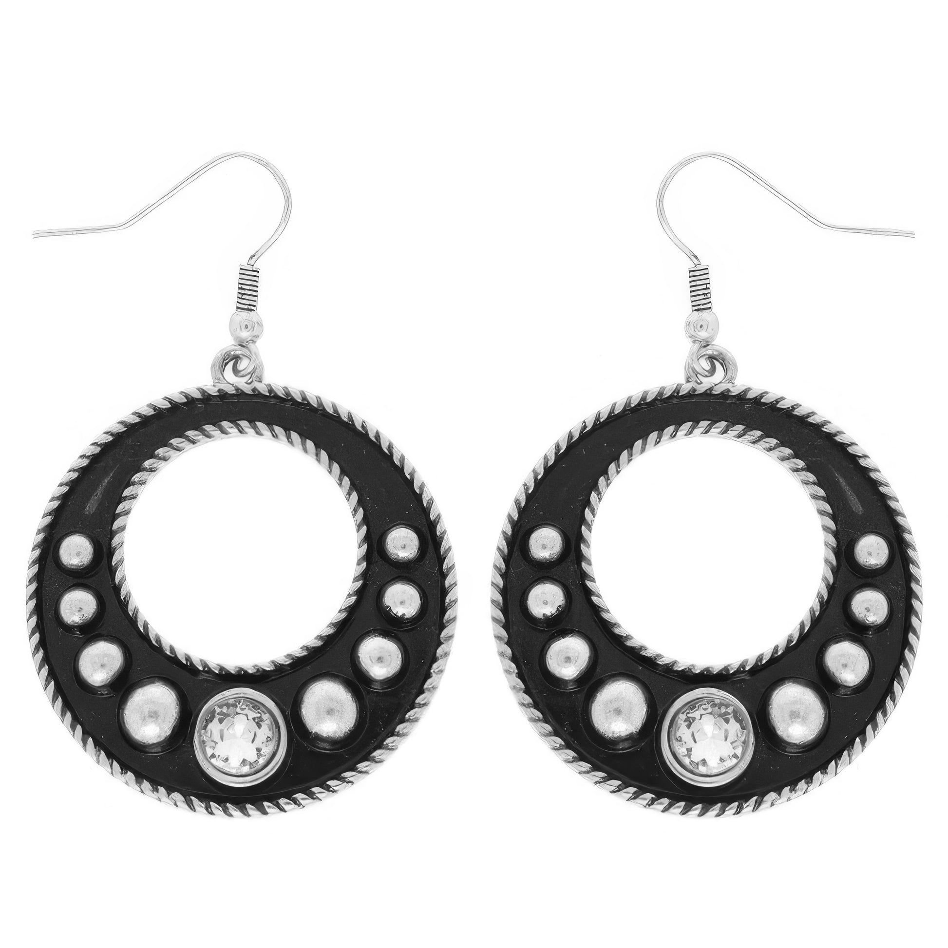 Western Oval Concho Earrings